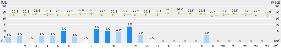 大村(>2017年09月17日)のアメダスグラフ