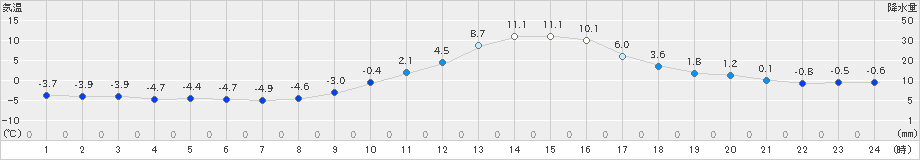 南信濃(>2019年01月30日)のアメダスグラフ