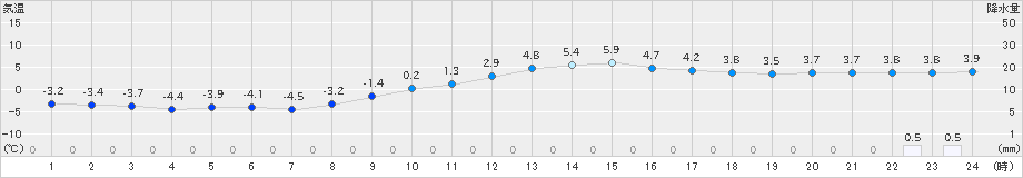 大朝(>2019年12月29日)のアメダスグラフ