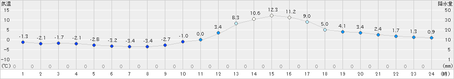 小山(>2021年01月13日)のアメダスグラフ
