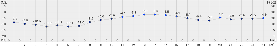 奥日光(>2021年01月20日)のアメダスグラフ