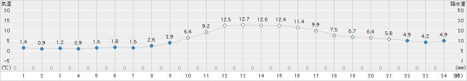 龍神(>2021年01月28日)のアメダスグラフ