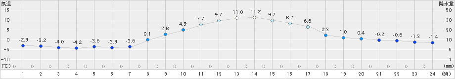 軽井沢(>2021年02月13日)のアメダスグラフ