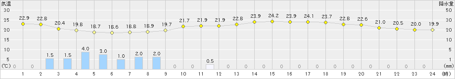 大野(>2021年06月13日)のアメダスグラフ