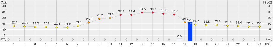 瑞穂(>2023年08月21日)のアメダスグラフ