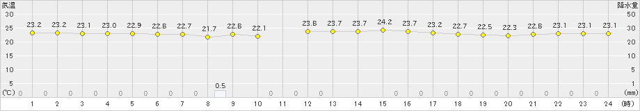 石垣島(>2024年01月19日)のアメダスグラフ