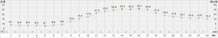 只見(>2024年05月30日)のアメダスグラフ