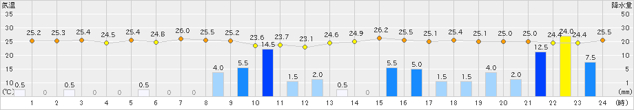 大口(>2024年08月28日)のアメダスグラフ