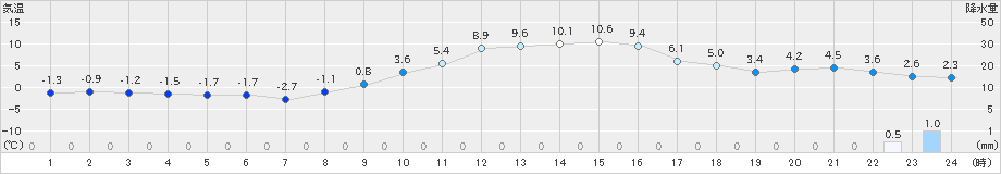 みなかみ(>2024年12月21日)のアメダスグラフ