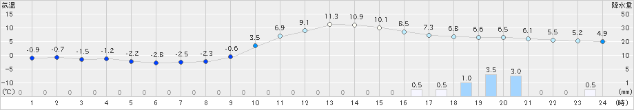 木頭(>2025年01月19日)のアメダスグラフ