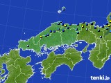 中国地方のアメダス実況(積雪深)(2015年01月01日)