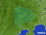 山梨県のアメダス実況(風向・風速)(2015年01月01日)