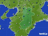 奈良県のアメダス実況(風向・風速)(2015年01月01日)