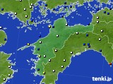 愛媛県のアメダス実況(風向・風速)(2015年01月01日)