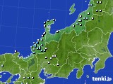 北陸地方のアメダス実況(降水量)(2015年01月02日)