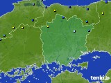 岡山県のアメダス実況(積雪深)(2015年01月02日)