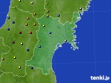 宮城県のアメダス実況(積雪深)(2015年01月02日)