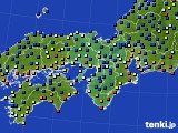 近畿地方のアメダス実況(日照時間)(2015年01月02日)