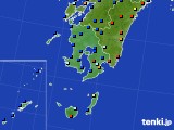 鹿児島県のアメダス実況(日照時間)(2015年01月02日)