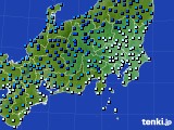 関東・甲信地方のアメダス実況(気温)(2015年01月02日)
