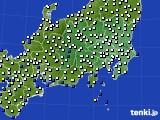 関東・甲信地方のアメダス実況(風向・風速)(2015年01月02日)