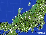 北陸地方のアメダス実況(風向・風速)(2015年01月02日)