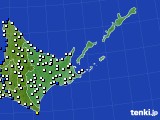 道東のアメダス実況(風向・風速)(2015年01月02日)