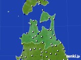 青森県のアメダス実況(風向・風速)(2015年01月02日)