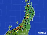 2015年01月03日の東北地方のアメダス(積雪深)