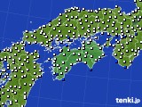 2015年01月03日の四国地方のアメダス(風向・風速)