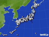 2015年01月03日のアメダス(風向・風速)