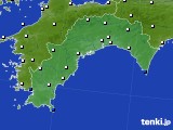 高知県のアメダス実況(風向・風速)(2015年01月03日)