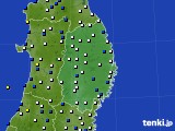 岩手県のアメダス実況(風向・風速)(2015年01月03日)