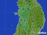 2015年01月03日の秋田県のアメダス(風向・風速)