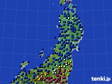 東北地方のアメダス実況(日照時間)(2015年01月04日)