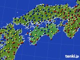 四国地方のアメダス実況(日照時間)(2015年01月04日)