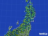 東北地方のアメダス実況(気温)(2015年01月04日)