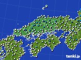 2015年01月04日の中国地方のアメダス(気温)