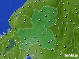 岐阜県のアメダス実況(風向・風速)(2015年01月04日)