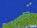 2015年01月04日の島根県のアメダス(風向・風速)