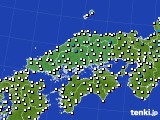 2015年01月05日の中国地方のアメダス(気温)