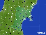 宮城県のアメダス実況(風向・風速)(2015年01月05日)