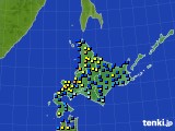 北海道地方のアメダス実況(積雪深)(2015年01月06日)