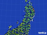 2015年01月06日の東北地方のアメダス(日照時間)