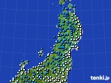 2015年01月06日の東北地方のアメダス(気温)