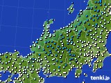 北陸地方のアメダス実況(気温)(2015年01月06日)
