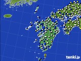 九州地方のアメダス実況(風向・風速)(2015年01月06日)