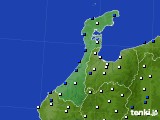2015年01月06日の石川県のアメダス(風向・風速)