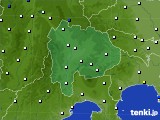 山梨県のアメダス実況(風向・風速)(2015年01月06日)