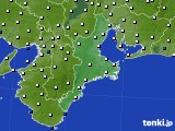2015年01月06日の三重県のアメダス(風向・風速)